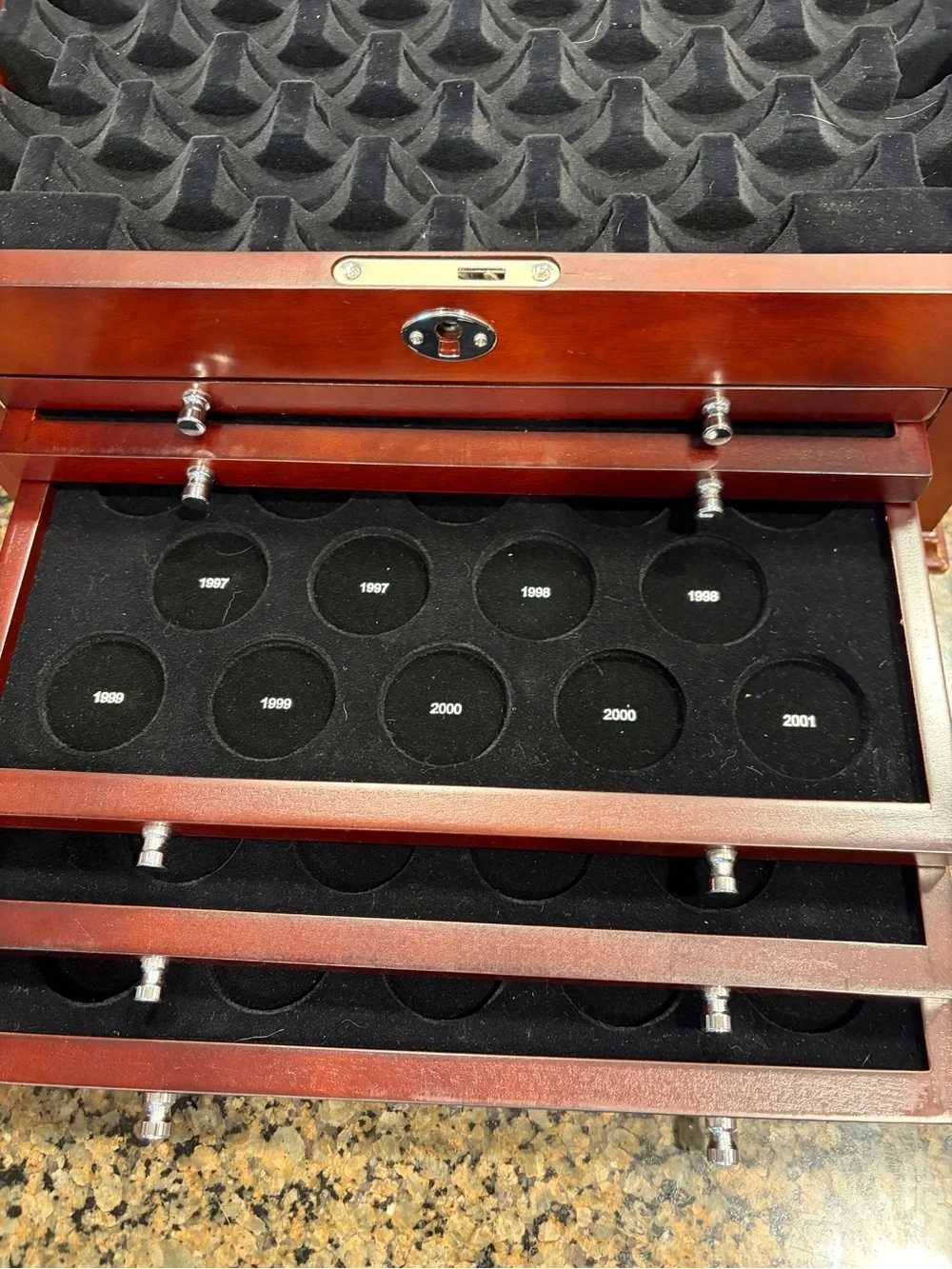 JFK Golden Anniversary Collection Half-Dollar Chest - Empty Wooden Display Case